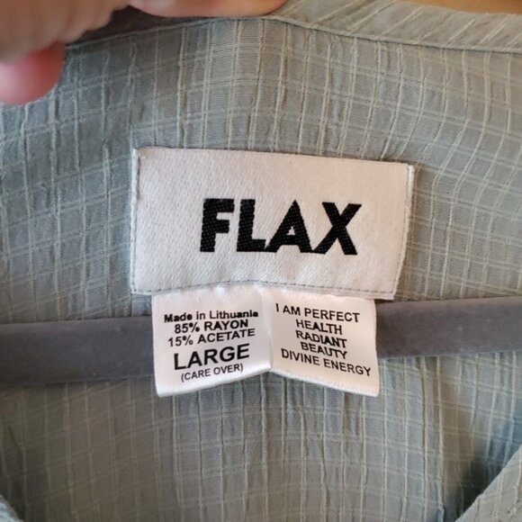 Flax Women's Floral Rayon-Blend Button-Up Size L NWT'S - Picture 5 of 10